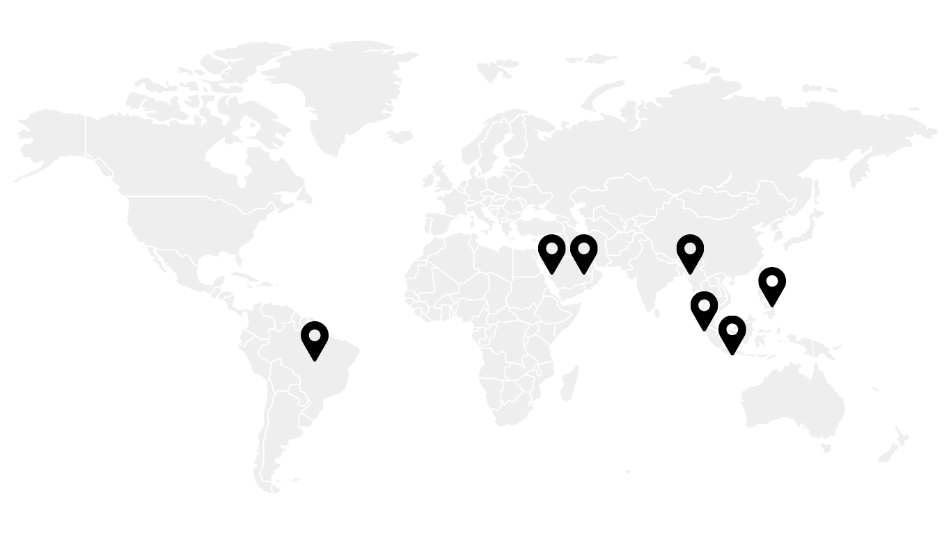 World map showing trusted markets